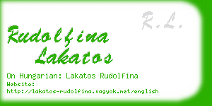 rudolfina lakatos business card